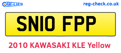 SN10FPP are the vehicle registration plates.