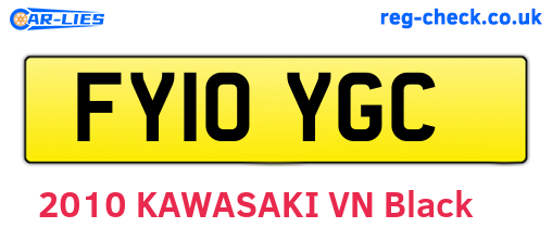 FY10YGC are the vehicle registration plates.