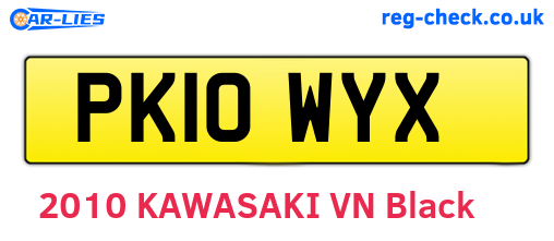 PK10WYX are the vehicle registration plates.