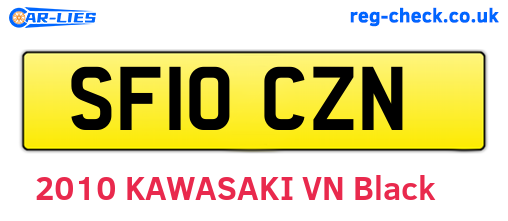 SF10CZN are the vehicle registration plates.