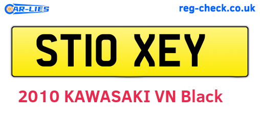 ST10XEY are the vehicle registration plates.