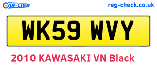WK59WVY are the vehicle registration plates.