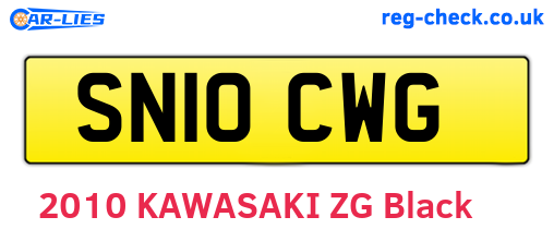 SN10CWG are the vehicle registration plates.