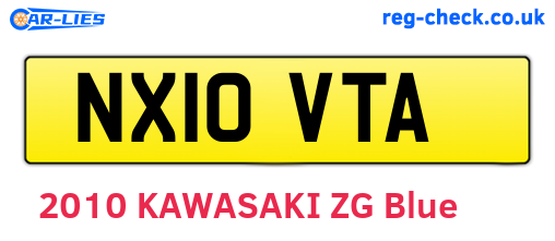 NX10VTA are the vehicle registration plates.
