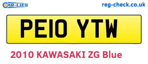 PE10YTW are the vehicle registration plates.