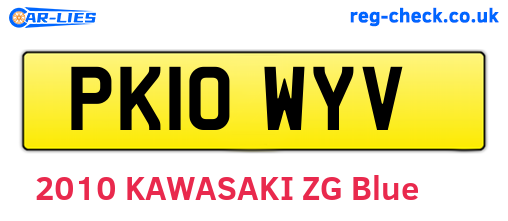 PK10WYV are the vehicle registration plates.