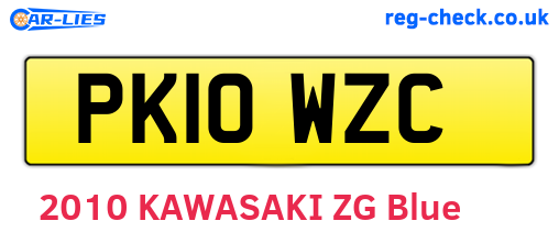 PK10WZC are the vehicle registration plates.