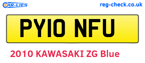 PY10NFU are the vehicle registration plates.