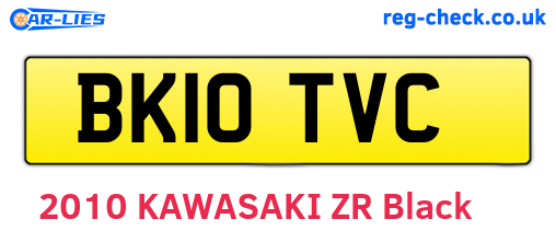 BK10TVC are the vehicle registration plates.