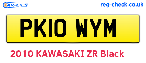 PK10WYM are the vehicle registration plates.