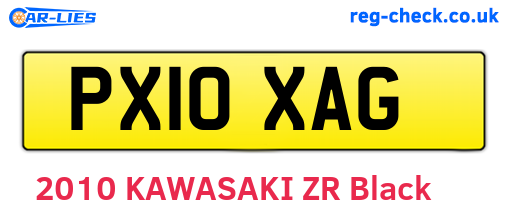 PX10XAG are the vehicle registration plates.