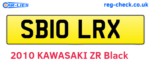 SB10LRX are the vehicle registration plates.