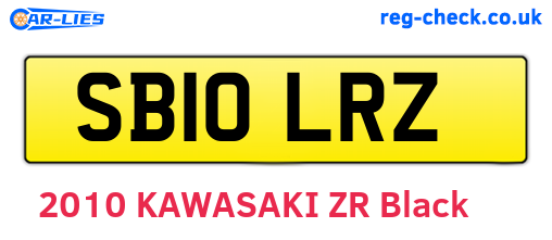 SB10LRZ are the vehicle registration plates.