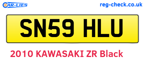 SN59HLU are the vehicle registration plates.