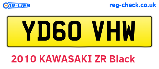 YD60VHW are the vehicle registration plates.