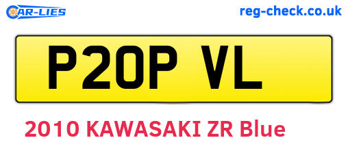 P20PVL are the vehicle registration plates.
