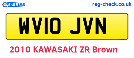 WV10JVN are the vehicle registration plates.