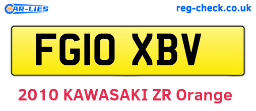 FG10XBV are the vehicle registration plates.