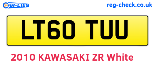 LT60TUU are the vehicle registration plates.