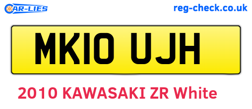 MK10UJH are the vehicle registration plates.