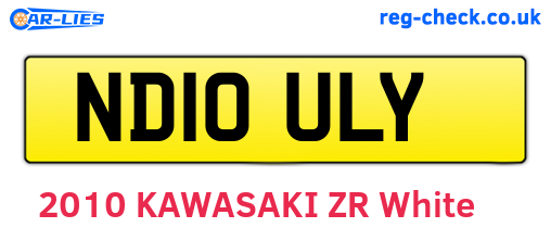 ND10ULY are the vehicle registration plates.