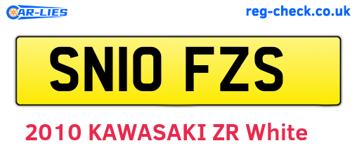 SN10FZS are the vehicle registration plates.