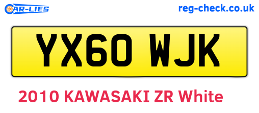 YX60WJK are the vehicle registration plates.