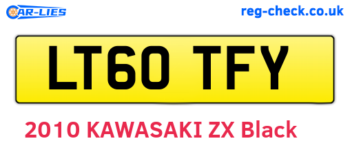 LT60TFY are the vehicle registration plates.