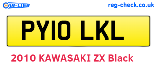 PY10LKL are the vehicle registration plates.
