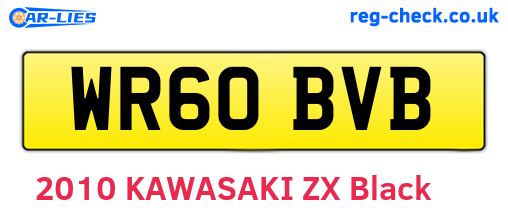 WR60BVB are the vehicle registration plates.