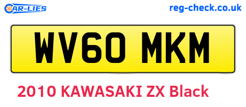 WV60MKM are the vehicle registration plates.