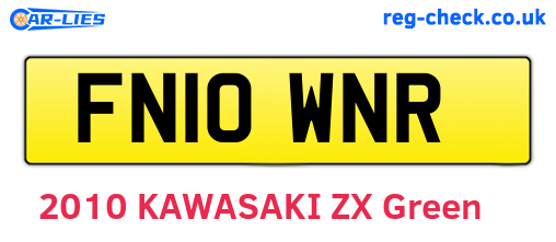 FN10WNR are the vehicle registration plates.