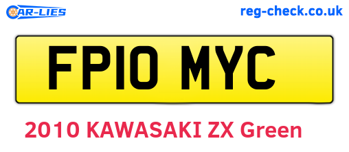 FP10MYC are the vehicle registration plates.