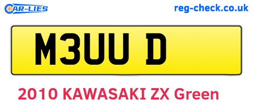M3UUD are the vehicle registration plates.