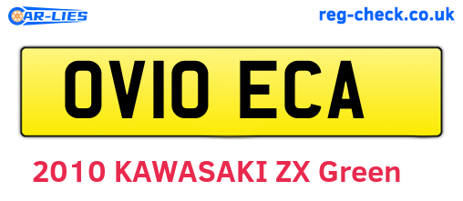 OV10ECA are the vehicle registration plates.
