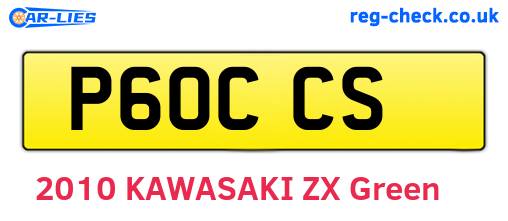 P60CCS are the vehicle registration plates.