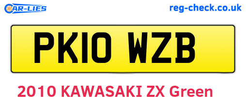 PK10WZB are the vehicle registration plates.