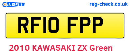 RF10FPP are the vehicle registration plates.