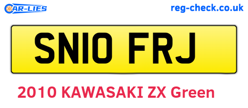 SN10FRJ are the vehicle registration plates.