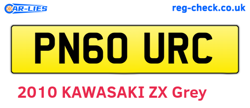PN60URC are the vehicle registration plates.