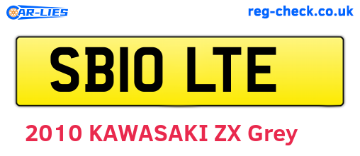 SB10LTE are the vehicle registration plates.