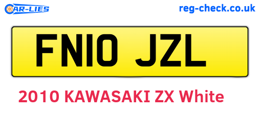FN10JZL are the vehicle registration plates.