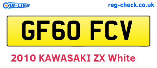 GF60FCV are the vehicle registration plates.