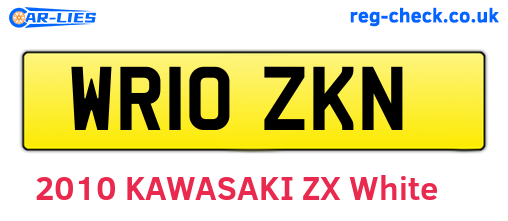 WR10ZKN are the vehicle registration plates.