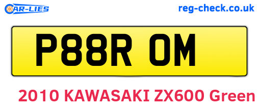 P88ROM are the vehicle registration plates.