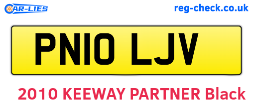 PN10LJV are the vehicle registration plates.