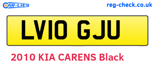 LV10GJU are the vehicle registration plates.