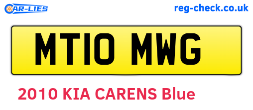 MT10MWG are the vehicle registration plates.