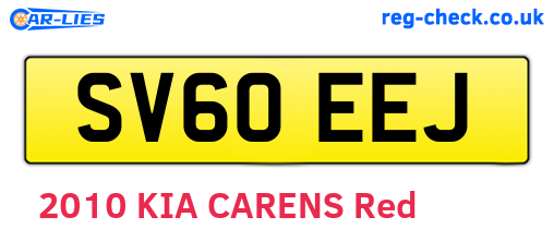 SV60EEJ are the vehicle registration plates.