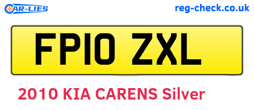 FP10ZXL are the vehicle registration plates.